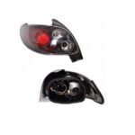 2 feux arrière rouge et noir pour PEUGEOT 206 cc avec platine intégrée – Image 3