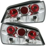 2 FEUX ARRIERE CHROME POUR PEUGEOT 306 PHASE 2 DE 05/1997 A 06/2001