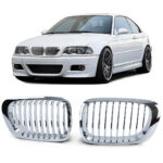 2 calandre chrome pour BMW série 3 e46 coupé phase 1 de 1999 à 04/2003