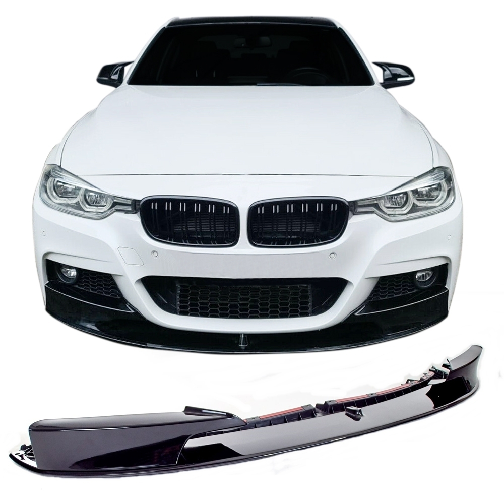 5111400-2JOM-A.jpg Spoiler avant renforcé noir brillant look M performance pour BMW série 3 F30 F31 pack M – Image 1