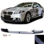 Spoiler avant noir brillant look M performance pour BMW série 5 F10 F11 pack M de 2010 à 2017