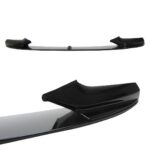 Spoiler avant noir brillant look M performance pour BMW série 5 F10 F11 pack M de 2010 à 2017 – Image 2
