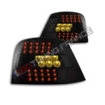 2 FEUX ARRIERE A LED POUR VW GOLF 4 IV GTI TDI R32 MK4 NOIR TRANSLUCIDE