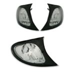 2 clignotant avant blanc et noir pour BMW série 3 E46 berline phase 2 de 10/2001 à 03/2005