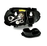 2 FEUX PHARE AVANT POUR VW GOLF 4 A FOND NOIR TYPE R32 AVEC ANTIBROUILLARD – Image 2