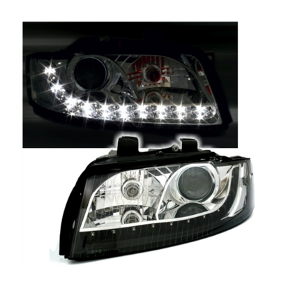 2 FEUX PHARE AVANT LED POUR AUDI A4 8E DEVIL EYES DE 10/2000 A 11/2004