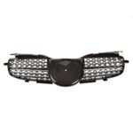 Calandre Mercedes SLK R170 de 08/1996 à 12/2003 noir brillant et chrome look SLK R171 + logo – Image 2