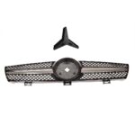 Calandre noir brillant et chrome Mercedes CLS W219 phase 1 de 07/2004 à 01/2008 + logo – Image 2