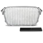 CALANDRE GRIS SILVER LOOK RS4 POUR AUDI A4 B8 8K PHASE 2 DE 11/2011 A 2015 – Image 2