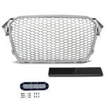 CALANDRE GRIS SILVER LOOK RS4 POUR AUDI A4 B8 8K PHASE 2 DE 11/2011 A 2015