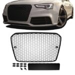 CALANDRE NOIR BRILLANT LOOK RS5 POUR AUDI A5 PHASE 2 DE 11/2011 A 2016 – Image 2