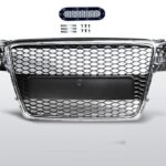 Calandre chrome et noir look RS4 pour AUDI A4 B8 phase 1 de 12/2007 à 10/2011