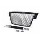 Calandre noir brillant look RS4 pour AUDI A4 B8 phase 1 de 12/2007 à 10/2011 – Image 2