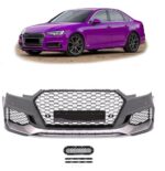 Pare-chocs avant et calandre look RS4 pour AUDI A4 B9 phase 1 de 05/2015 à 06/2019
