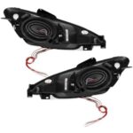 2 feux phare avant angel eyes led à fond noir PEUGEOT 206 phase 2 – Image 3