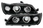 2 FEUX PHARE AVANT ANGEL EYES A LED FOND NOIR POUR PEUGEOT 306 PHASE 1 DE 1993 A 7/1997 – Image 2