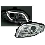 2 FEUX PHARE AVANT A TUBE LED TFL POUR AUDI A4 B7 DE 11/2004 A 11/2007
