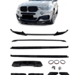 KIT AERO M PERFORMANCE AVANT ARRIERE LATERAUX POUR BMW X6 F16 PACK M DE 2014 A 2019 NOIR BRILLANT