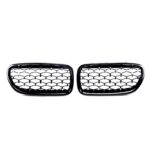 2 CALANDRE NOIR BRILLANT ET SPOT DIAMANT CHROME BMW SERIE 5 F10 F11