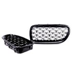 2 CALANDRE NOIR BRILLANT ET SPOT DIAMANT CHROME BMW SERIE 5 F10 F11 – Image 2