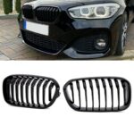 2 calandre look M performance noir brillant pour BMW série 1 F20 F21 phase 2 de 03/2015 à 09/2019 – Image 3