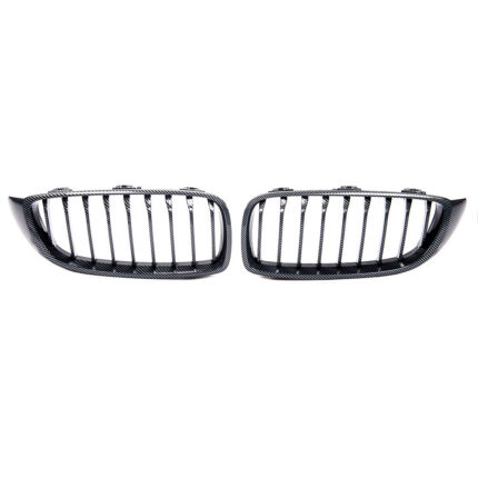 2 CALANDRE LOOK CARBONE BMW SERIE 4 F32 F33 F36 F82 F83 COUPE CABRIOLET GRAND COUPE