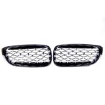 2 calandre noir brillant spots diamant chrome BMW série 3 GT F34 2012 - 2018