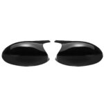 2 coque rétroviseur noir brillant look M3 pour BMW série 1 3 E81 E87 E82 E88 E90 E91 E92 E93 phase 1 – Image 2