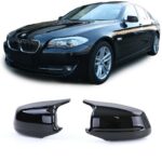 2 coque noir brillant look M pour BMW série 5 F10 et F11 phase 1 de 03/2010 à 06/2013