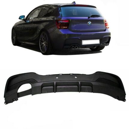 Diffuseur arrière look M performance pour BMW série 1 F20 F21 phase 1 pack M