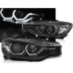 2 feux phare avant angel eyes à led BMW série 3 F30 et F31 phase 2 lci de 08/2015 à 2019