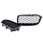 2 calandre avec spots diamant chrome pour BMW série 3 F30 F31 à partir de 10/2011 – Image 2