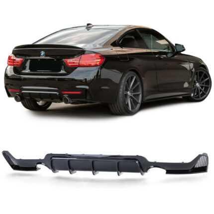 Diffuseur arrière noir brillant look M performance type 440i pour BMW série 4 F32 F33 F36 pack M