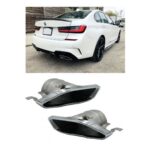 2 EMBOUT POT INOX LOOK 340i POUR BMW SERIE 3 G20 G21