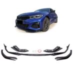 Spoiler avant noir brillant m performance BMW série 3 G20 G21 phase 1 de 11/2018 à 05/2022 pack M