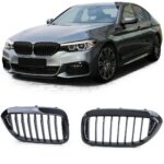 2 calandre M performance noir brillant BMW série 5 G30 et G31 phase 1 de 02/2017 à 06/2020