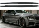 2 lame sous bas de caisse noir mat look M performance pour BMW série 5 G30 G31 pack M