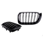 2 GRILLE DE CALANDRE NOIR MAT DOUBLE LAME BMW X4 F26 ET X3 F25 LCI A PARTIR DE 07/2014 – Image 3