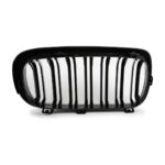 2 GRILLE DE CALANDRE BMW X5 F15 ET X6 F16 DOUBLE LAME NOIR BRILLANT – Image 4