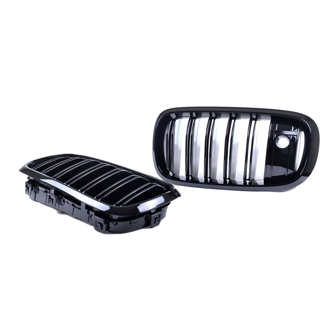 BMX52841-1.jpg 2 calandre double lame noir brillant BMW X5 F15 et X6 F16 avec caméra night vision – Image 1