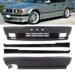 Pare-chocs avant arrière bas de caisse look pack M en abs pour BMW série 5 E34 berline