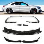 KIT AERO NOIR BRILLANT MERCEDES CLA C117 PHASE 2 DE 02/2016 à 2019 AVEC PACK AMG