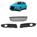 3 grille de pare-chocs nid d'abeille look GTI pour VW POLO 9N3 de 04/2005 à 05/2009 – Image 2