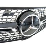 CALANDRE DIAMANT CHROME NOIR MERCEDES GLE COUPE C292 ET W166 PHASE 2 A PARTIR DE 04/2015 AVEC CAMERA