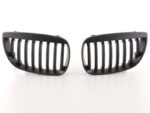 2 CALANDRE NOIR MAT POUR BMW SERIE 1 E81 E87 PHASE 1 DE 09/2004 A 03/2007