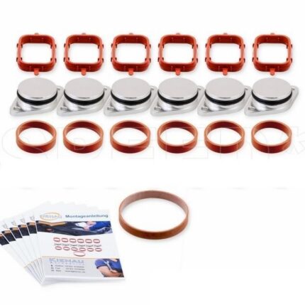 4 / 6 BOUCHONS CLAPET SWIRL FLAP 22 / 32 MM AVEC JOINTS BMW SERIE 3 5 E46 E90 E60 E61 X5 E53 E70 X3