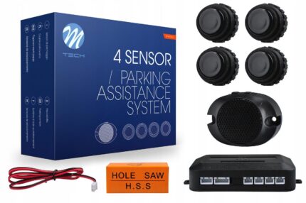 KIT RADAR DE RECUL - 4 CAPTEUR + BIPPER + FORET DE PERCAGE SUR MESURE