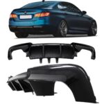 DIFFUSEUR ARRIERE M5 COULEUR CARBONE DOUBLE SORTIE POUR BMW SERIE 5 F10 ET F11 PACK M / M5