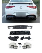 Diffuseur de pare-chocs et pot chrome look CLS 63 AMG pour MERCEDES CLS C257 à partir de 12/2017