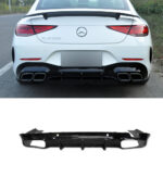 Diffuseur de pare-chocs et pot noir look CLS 63 AMG pour MERCEDES CLS C257 à partir de 12/2017 – Image 2